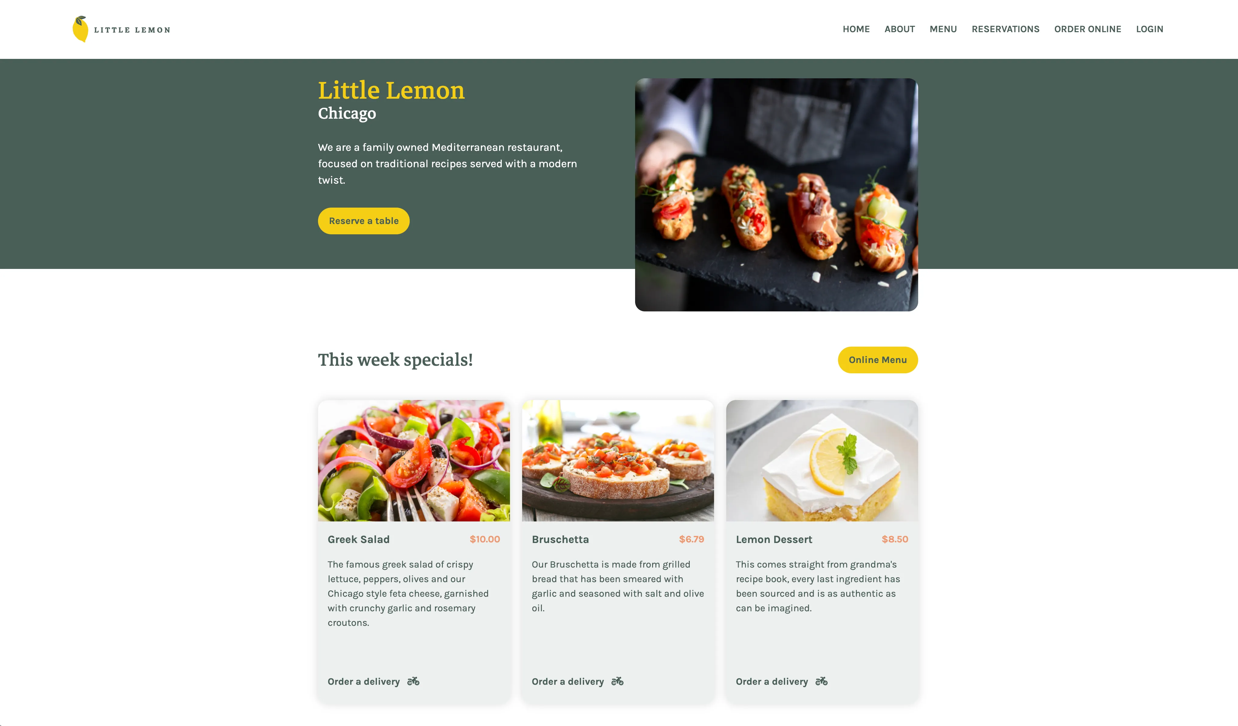 Little Lemon Website